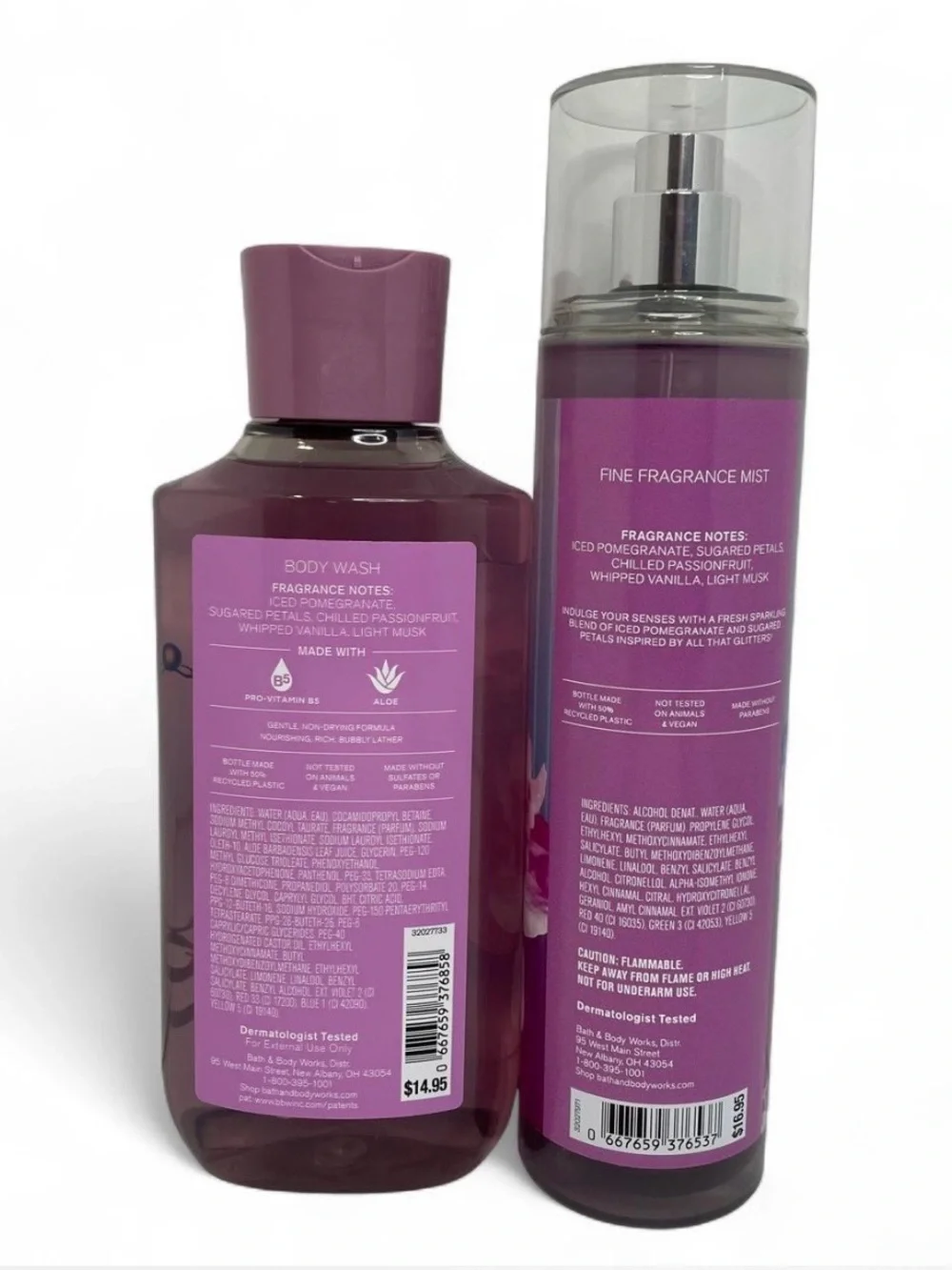 NEW Bath & Body Works BE ENCHANTED Lot Of 2 Body Wash & Fragrance Mist Full Size